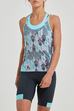 Power T-Back Tank Top (Feather Print)